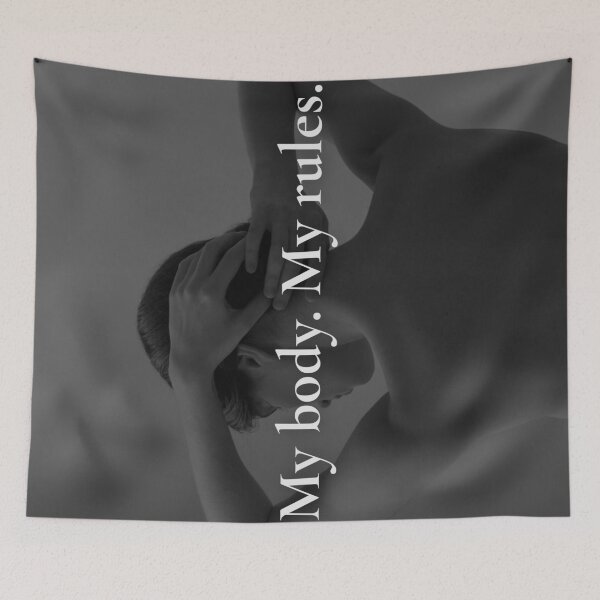 Item preview, Aesthetic Feminist Back Portrait – My Body My Rules Minimal Photography designed and sold by Ve state official.