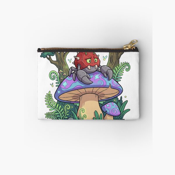 Item preview, Nature Hits Different — Grumpy Bug on Magic Mushroom Forest Cartoon Tee designed and sold by etzzee.