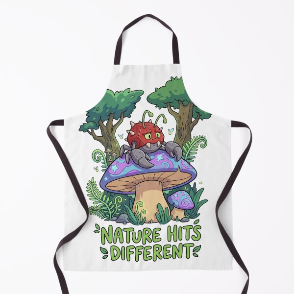 Item preview, Nature Hits Different — Grumpy Bug on Magic Mushroom Forest Cartoon Tee designed and sold by etzzee.