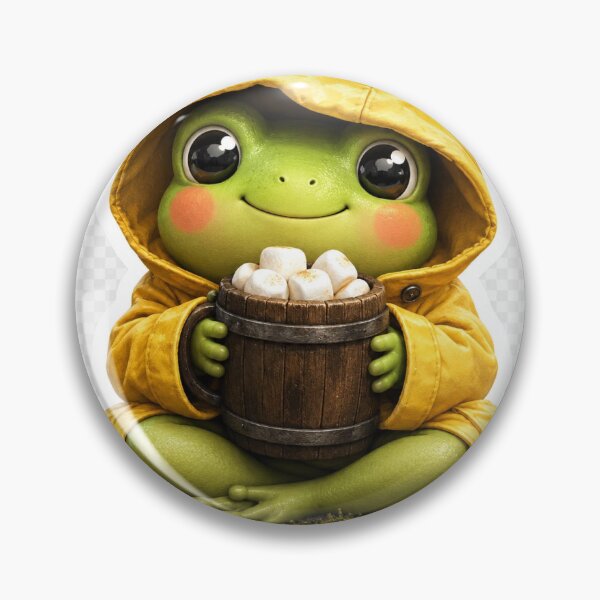 Item preview, Cozy Frog Sticker | Cute Frog in Yellow Raincoat Hot Cocoa  Marshmallow | Cottagecore Aesthetic | Waterproof Vinyl  Die-Cut Sticker | Laptop Water Bottle Sticker designed and sold by Quorvex Studio.
