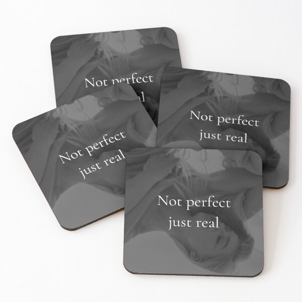 Item preview, Not Perfect, Just Real Quote | Soft Girl Aesthetic Mirror Art designed and sold by Ve state official.
