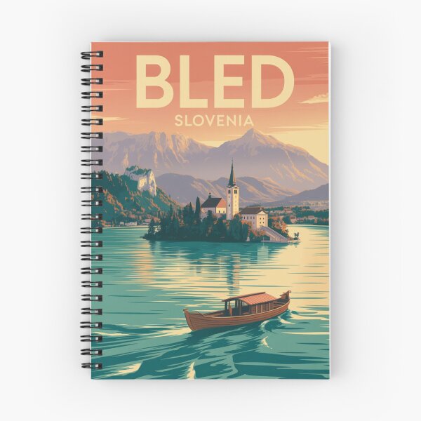 Item preview, Bled Slovenia Vintage Travel Poster | Lake Bled Alpine Wall Art designed and sold by Timeless Design.