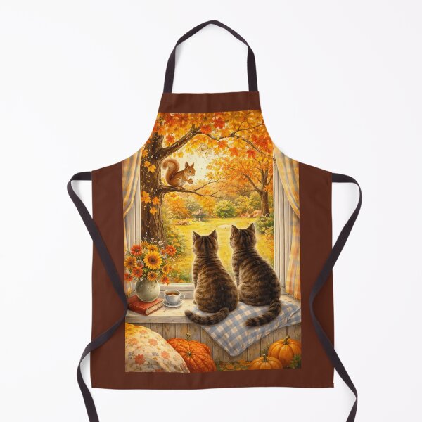 Item preview, Cats Watching a Squirrel in Autumn designed and sold by cuprum.