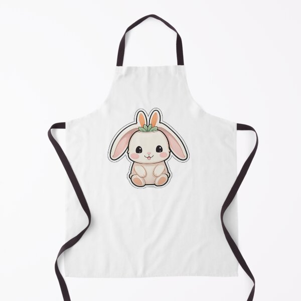 Item preview, Cute Kawaii Bunny Sticker with Carrot Ears designed and sold by Madhav Creations Studio.