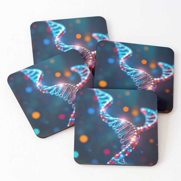 Item preview, DNA strand on multicolored blurred background designed and sold by RAISC.