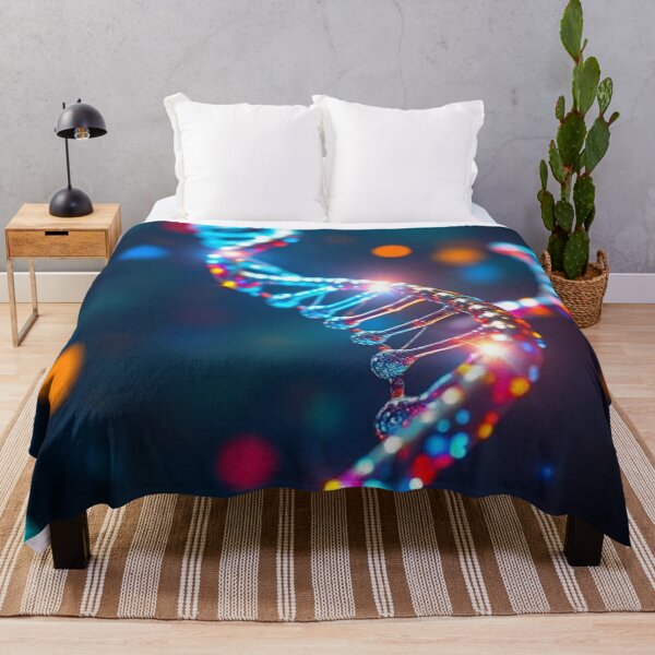 Item preview, DNA strand on multicolored blurred background designed and sold by RAISC.