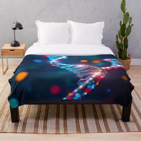 Item preview, Cadena de ADN sobre Fondo Borroso Multicolor designed and sold by RAISC.