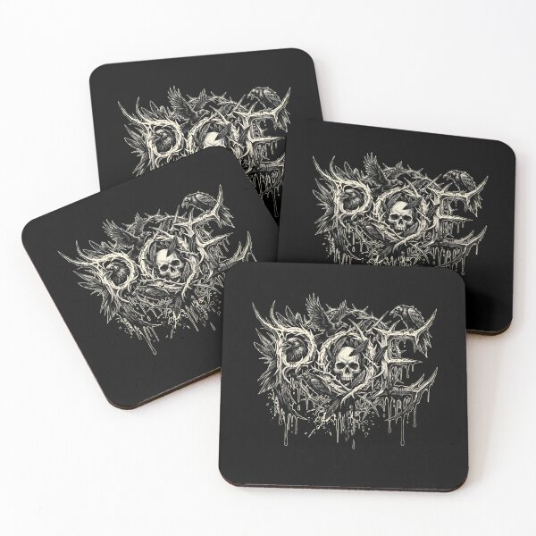 Item preview, POE Raven Skull Bone Gothic Metal Literature Design designed and sold by Fenay Designs.