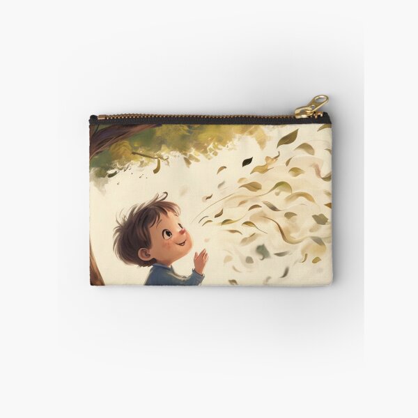 Item preview, Child Under the Tree With Falling Leaves designed and sold by digitalvibe4u.