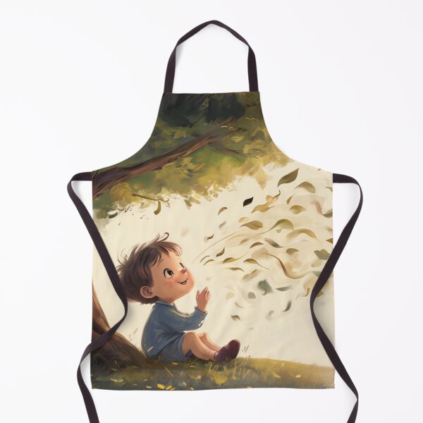 Item preview, Child Under the Tree With Falling Leaves designed and sold by digitalvibe4u.