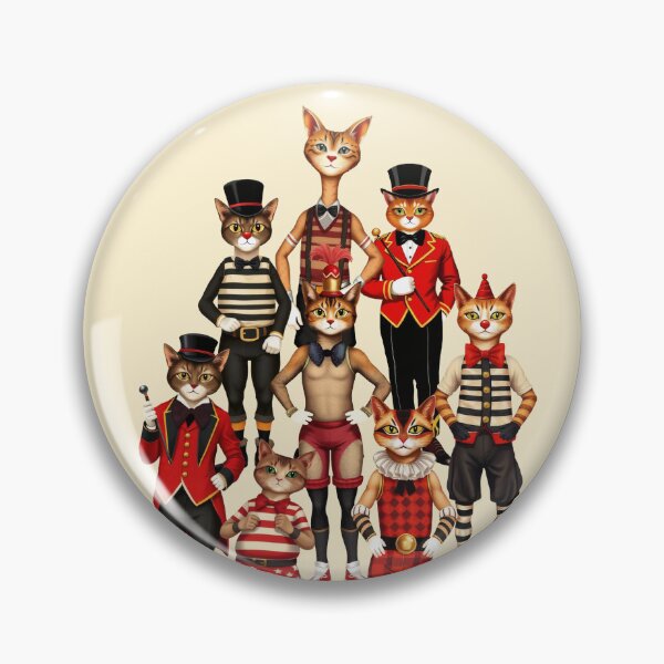 Item preview, Anthropomorphic Circus Cats | Gift for Circus Lover designed and sold by UnhingedBird.