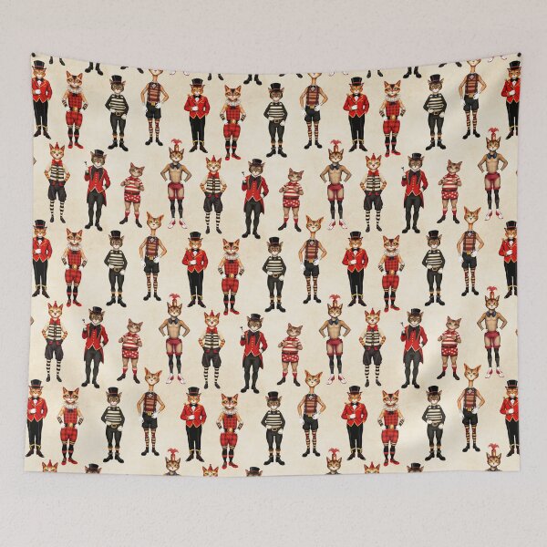Item preview, Anthropomorphic Circus Cats | Gift for Circus Lover designed and sold by UnhingedBird.