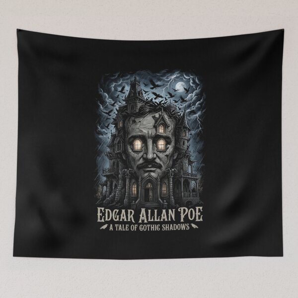 Item preview, Edgar Allan Poe A Tale of Gothic Shadows Haunted House Design designed and sold by Fenay Designs.