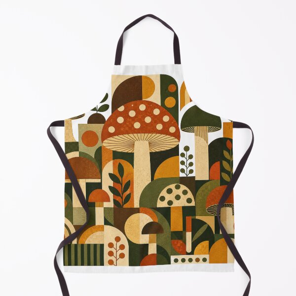 Item preview, Geometric Retro Mushroom Collage | Mid Century Mushroom Shapes designed and sold by Galskap.