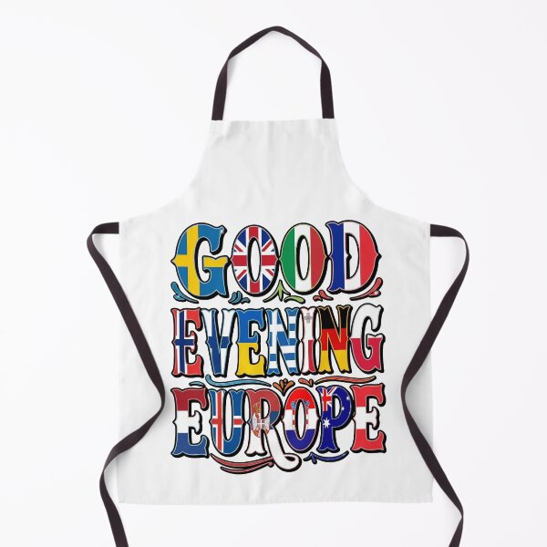 Item preview, Good Evening Europe Eurovision Flag Typography Design designed and sold by THAT'S WHAT TEE SAID.