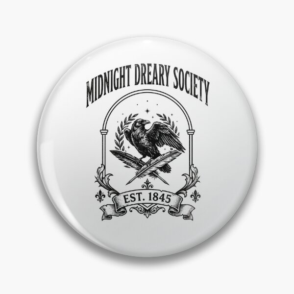 Item preview, Midnight Dreary Society Est 1845 Raven Gothic Literary Design designed and sold by Fenay Designs.