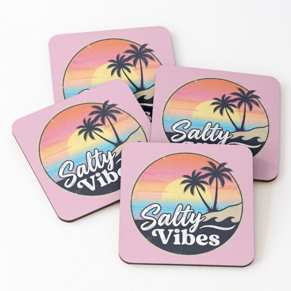 Item preview, Salty Vibes Beach Lover Ocean Summer Vacation Tropical Sunset Surfing Paradise designed and sold by Covent Vaughn.