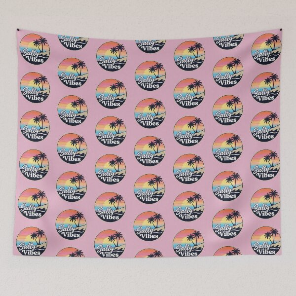Item preview, Salty Vibes Beach Lover Ocean Summer Vacation Tropical Sunset Surfing Paradise designed and sold by Covent Vaughn.