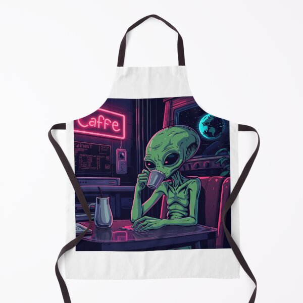 Item preview, Sleepy Alien Café – LoFi Space Coffee Vibes designed and sold by Concrete Calm.