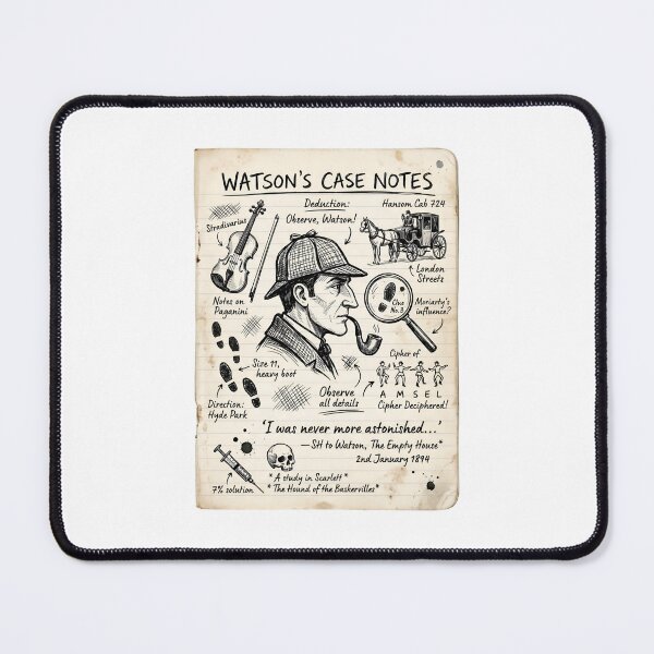 Item preview, Watson’s Case Notes Sherlock Holmes Detective Notebook Design designed and sold by Fenay Designs.