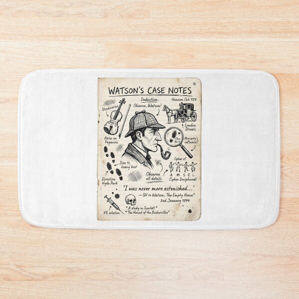 Item preview, Watson’s Case Notes Sherlock Holmes Detective Notebook Design designed and sold by Fenay Designs.