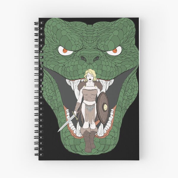 Item preview, Viking Shieldmaiden in the Jaws of the World Serpent designed and sold by Hedon77.
