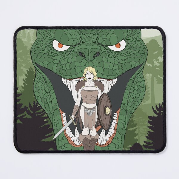 Item preview, Viking Shieldmaiden in the Jaws of the World Serpent designed and sold by Hedon77.