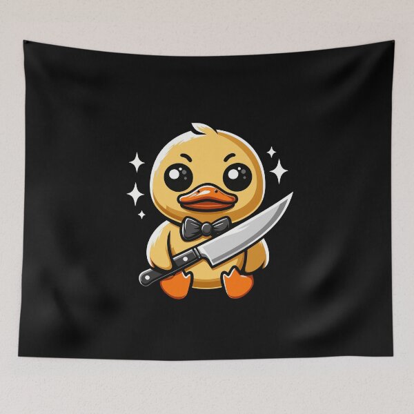 Item preview, Cute Duck with Knife designed and sold by Emegan Print Art.