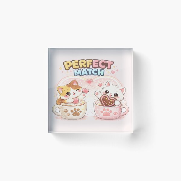 Item preview, Mochi & Lumi – Perfect Match Kawaii Cats ? designed and sold by Mochi Studio.
