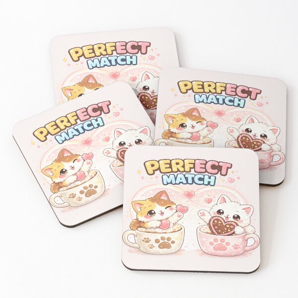 Item preview, Mochi & Lumi – Perfect Match Kawaii Cats ? designed and sold by Mochi Studio.