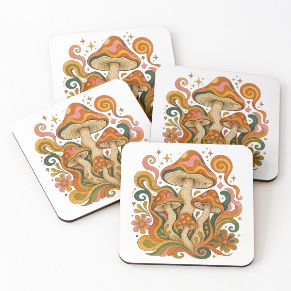 Item preview, Psychedelic Retro Mushroom Garden | Groovy Mushroom Vibes designed and sold by Galskap.