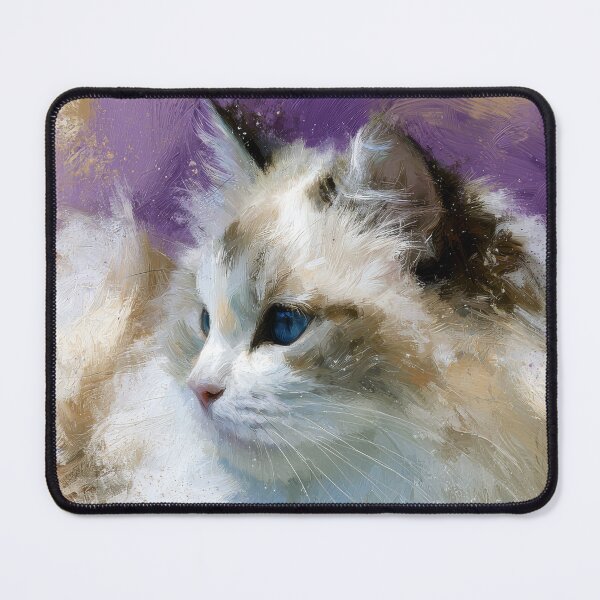 Item preview, Majestic Ragdoll Cat: Ethereal Watercolor Dream in Violet designed and sold by Paolo-Bandal.