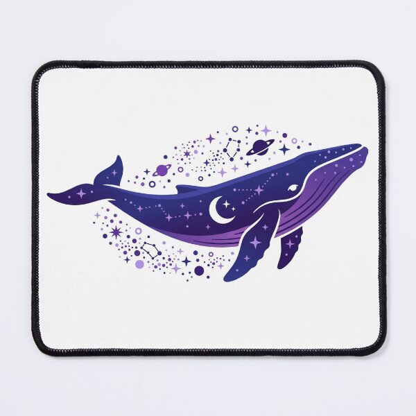 Item preview, Celestial Whale Swimming Through Starry Night Galaxy designed and sold by NadinGerasi.