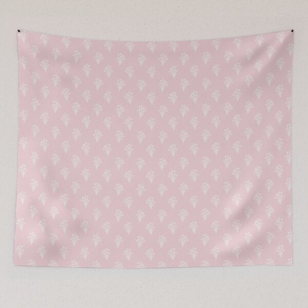 Item preview, White Tulip Silhouettes on a pink background designed and sold by Designs by christel_treiber.