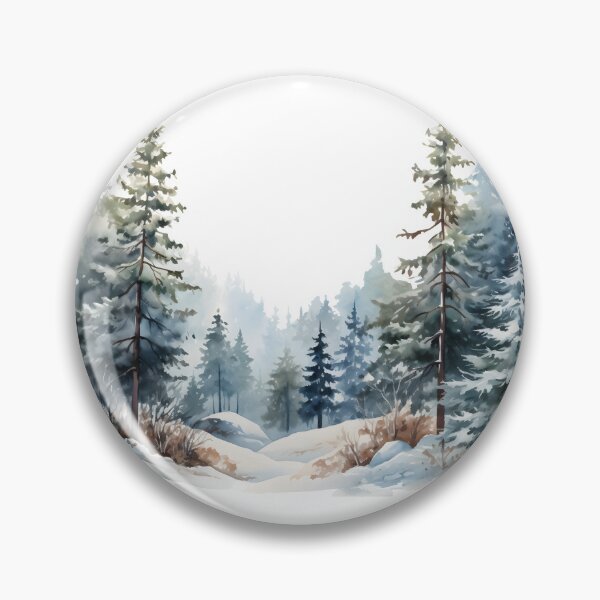 Item preview, Snowy forest with pine trees designed and sold by CHERRY--SHOP.