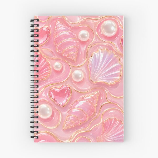 Item preview, Pink Golden Pearl Seashell Jelly Pattern designed and sold by PinkDream Studio.