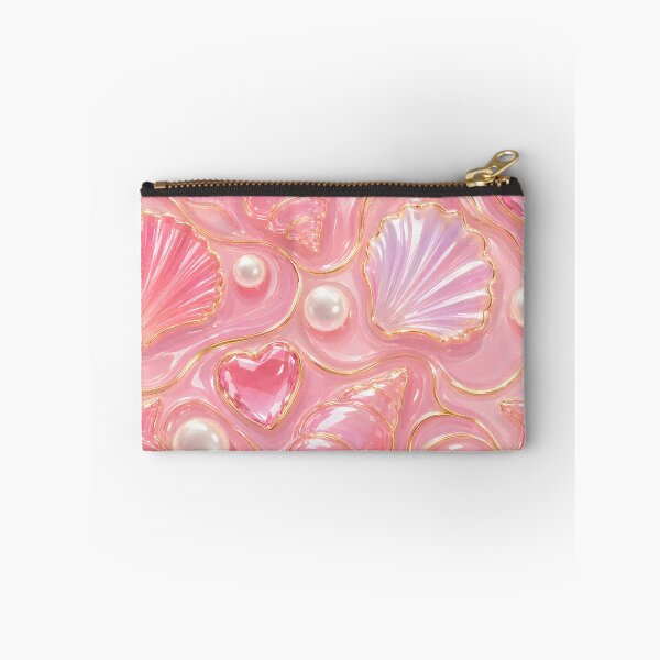 Item preview, Pink Golden Pearl Seashell Jelly Pattern designed and sold by PinkDream Studio.