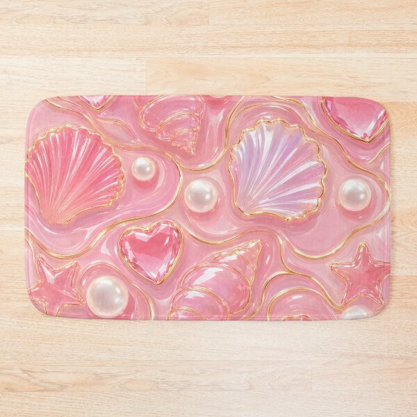 Item preview, Pink Golden Pearl Seashell Jelly Pattern designed and sold by PinkDream Studio.