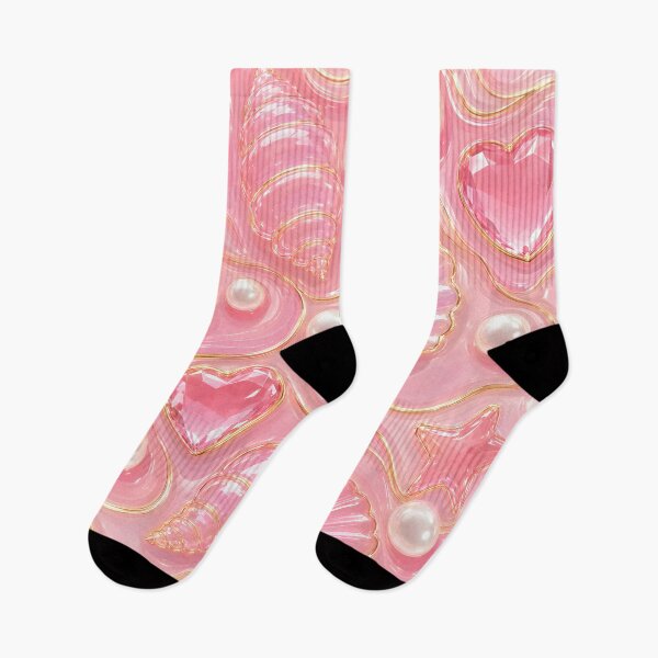 Item preview, Pink Golden Pearl Seashell Jelly Pattern designed and sold by PinkDream Studio.