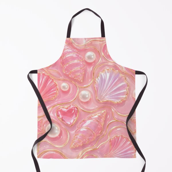 Item preview, Pink Golden Pearl Seashell Jelly Pattern designed and sold by PinkDream Studio.