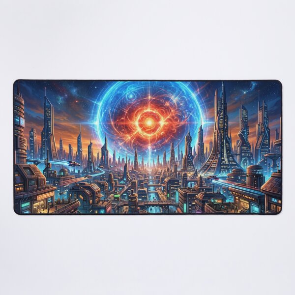 Item preview, A shimmering future metropolis awakens designed and sold by Sigtrix.