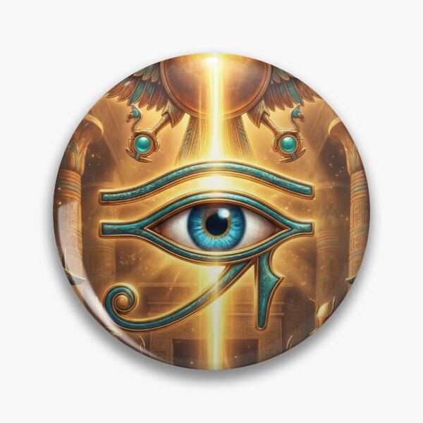 Item preview, Eye of Horus, archaeology art, gold foil, amulet, eye art, Horus designed and sold by GulfSignature.