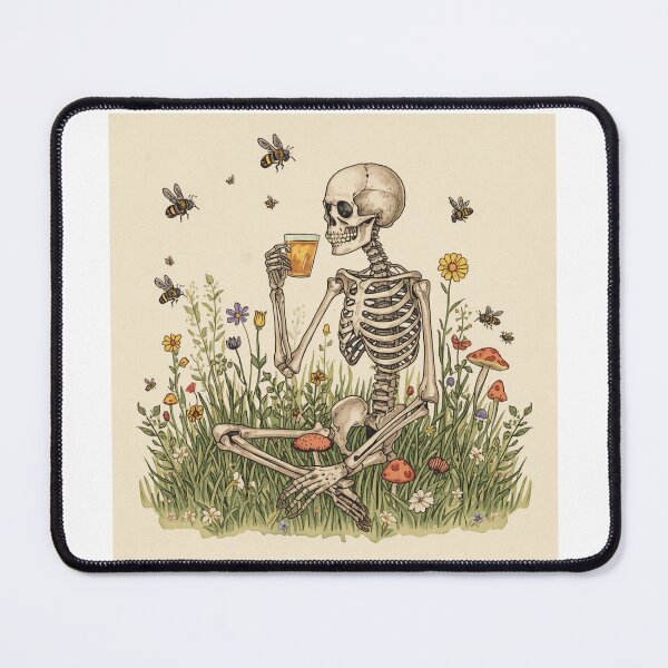 Item preview, Eternal Bloom - Skeleton Tea Party Illustration designed and sold by Concrete Calm.