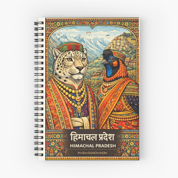 Item preview, Himachal Pradesh T-Shirt | Heritage Snow Leopard & Western Tragopan Art | IndianStateChronicles designed and sold by freezed-frames.