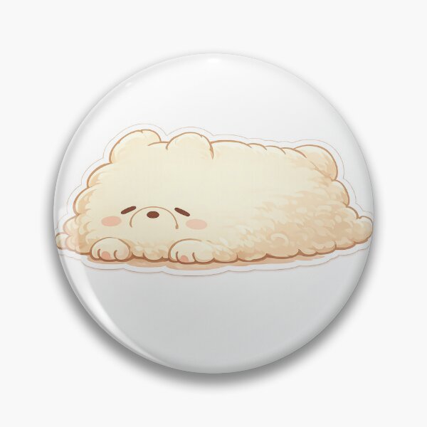 Item preview, Cute Fluffy Sleeping Dog Kawaii Sticker designed and sold by rajaansariT.