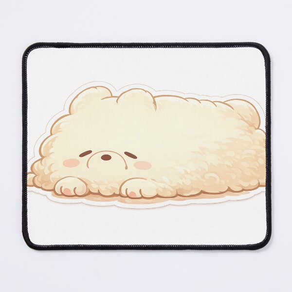 Item preview, Cute Fluffy Sleeping Dog Kawaii Sticker designed and sold by rajaansariT.