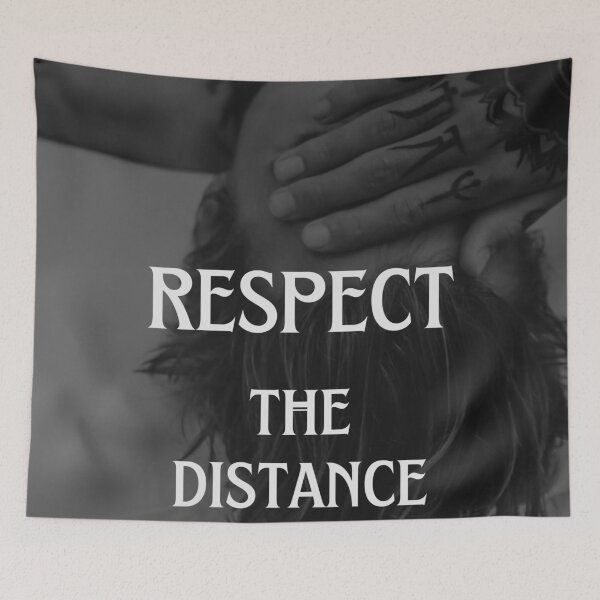 Item preview, Respect the Distance | Edgy Tattoo Back View Black & White Art designed and sold by Ve & Co.