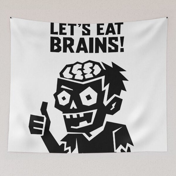 Item preview, Let’s Eat Brains Zombie designed and sold by quibrak.