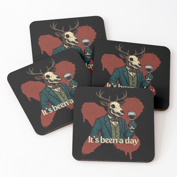 Item preview, It’s Been a Day – Elegant Deer with Wine Dark Humor Design  designed and sold by tellia-kallisto.
