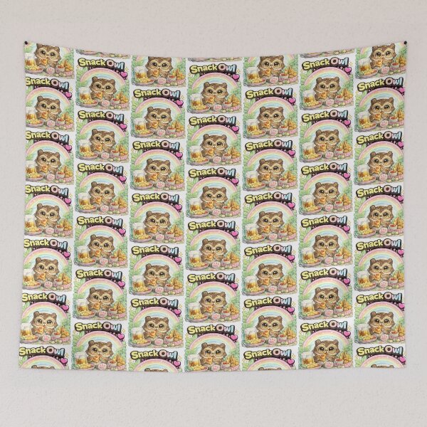 Item preview, Snack Owl – Cute Kawaii Owl Food Lover Design designed and sold by Clothes With Smiling Animals Walt Gral.